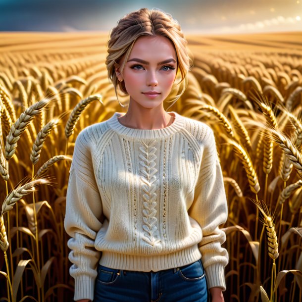 Portrait of a wheat sweater from gypsum