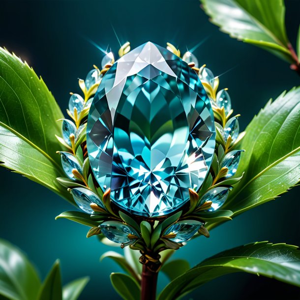 Depicting of a aquamarine laurel