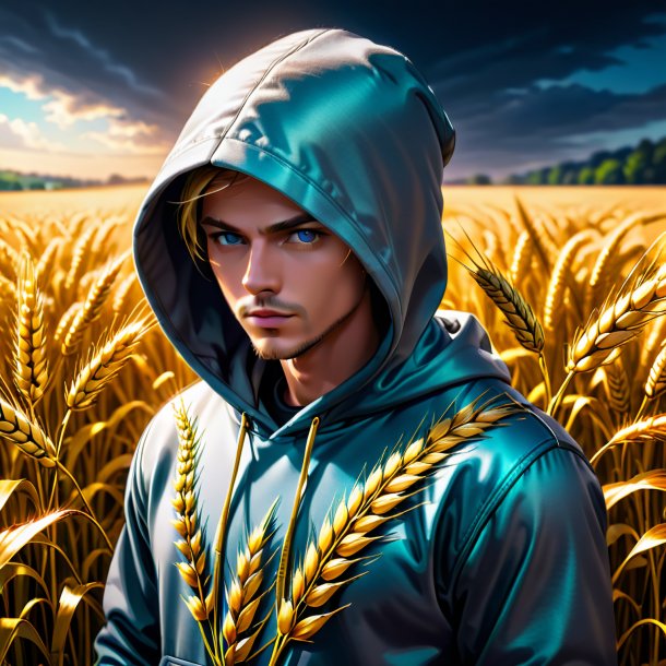 Drawing of a wheat hoodie from iron