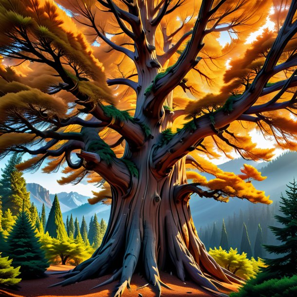 Pic of a orange cedar