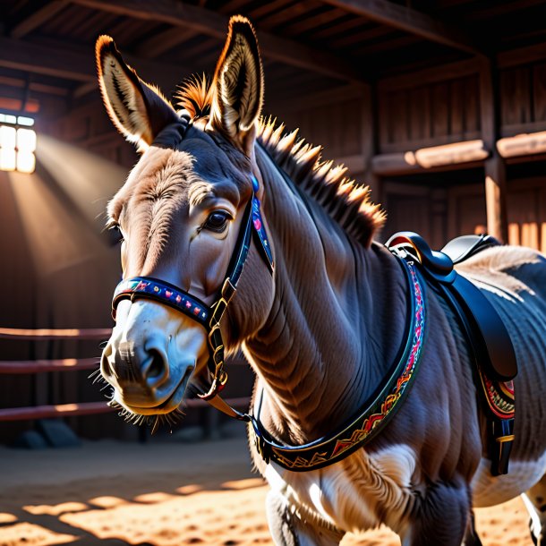 Imagen de un burro en un cinturón negro