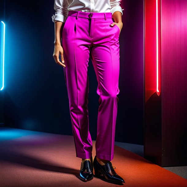 Photo d'un pantalon magenta de fer