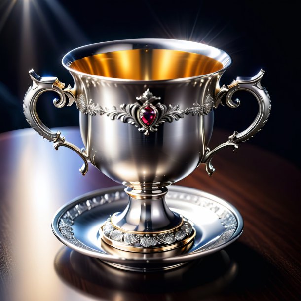 Photo d'une tasse de reine d'argent