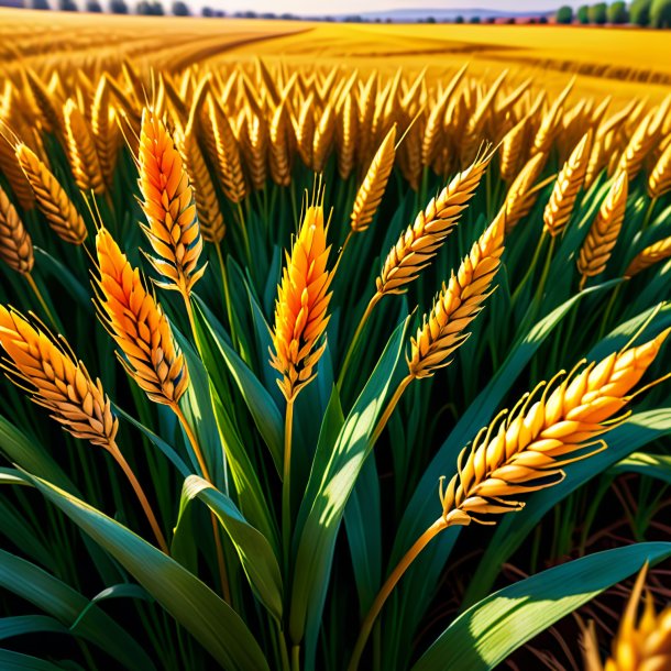 Sketch of a wheat saffron