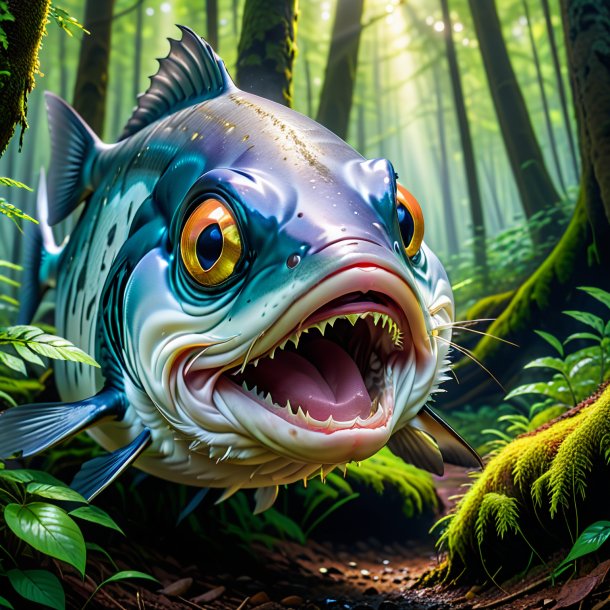 Pic of a crying of a haddock in the forest