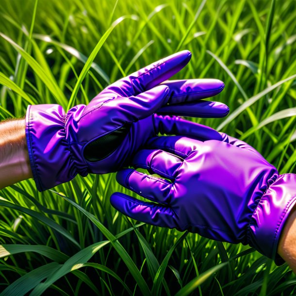 Pic of a purple gloves from grass