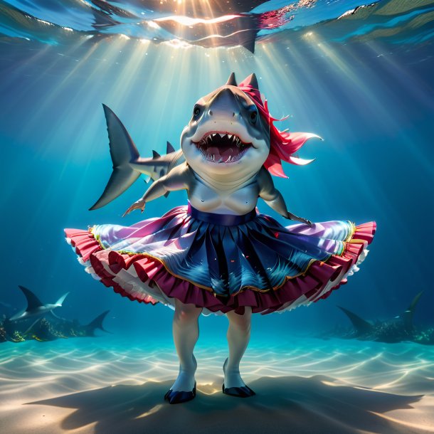 Pic of a shark in a skirt in the water