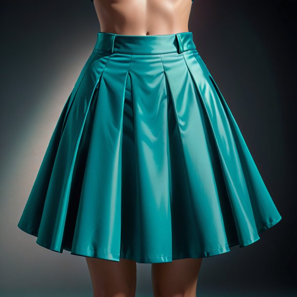 Drawing of a teal skirt from clay