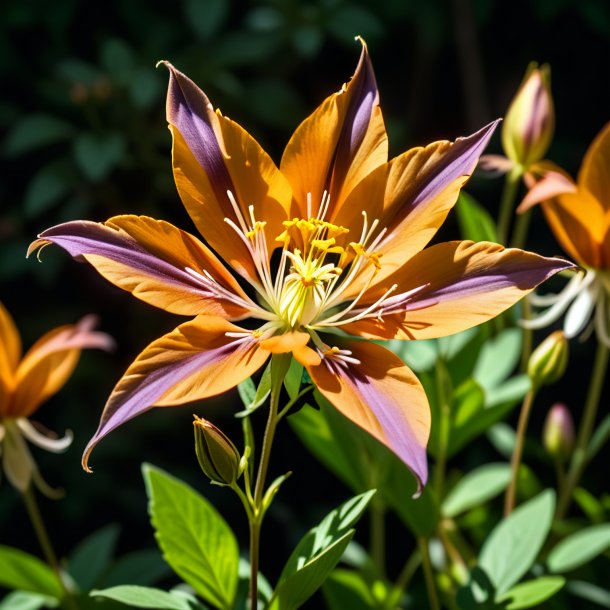 Pic d'une columbine brune