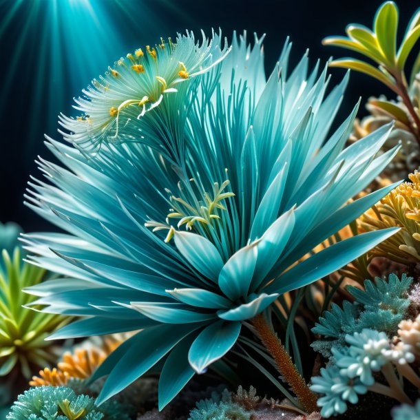 Portrait of a aquamarine xerophyllum