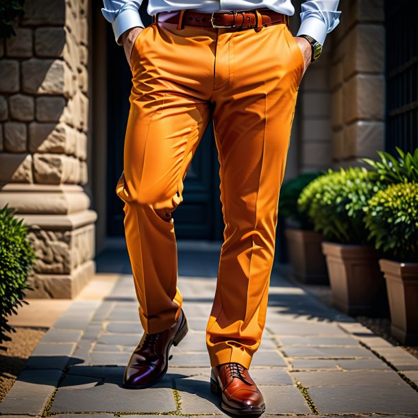 Image d'un pantalon orange de pierre