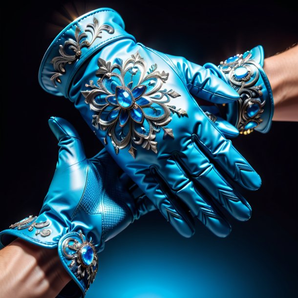 Image of a azure gloves from gypsum