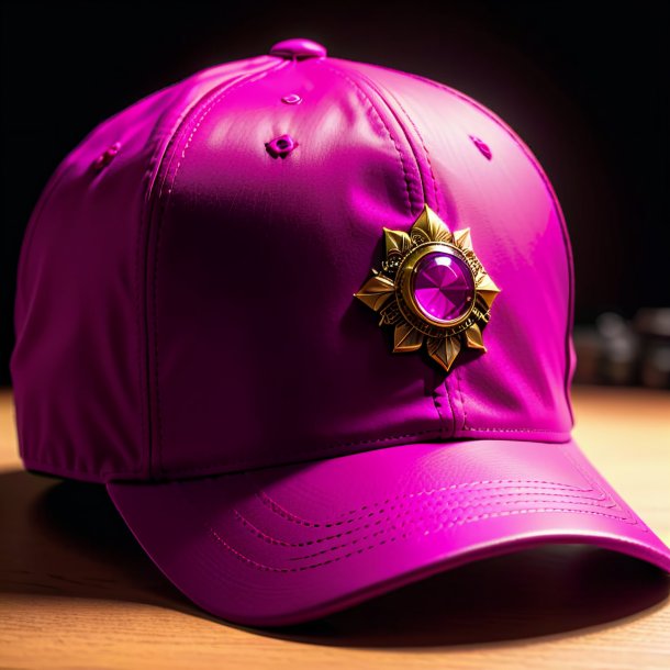 Sketch of a magenta cap from clay