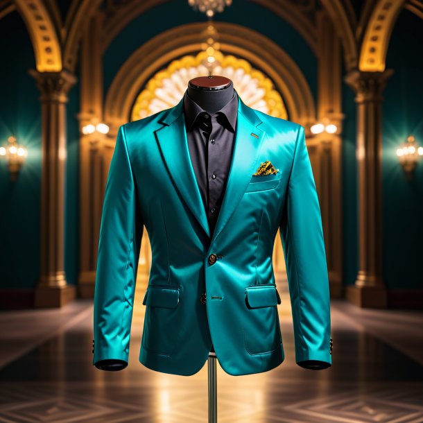 Photography of a teal jacket from gypsum