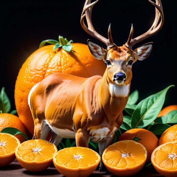 Portrait of a orange buck-bean