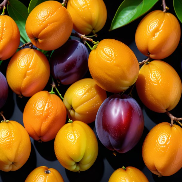 Portrayal of a orange jamaica plum