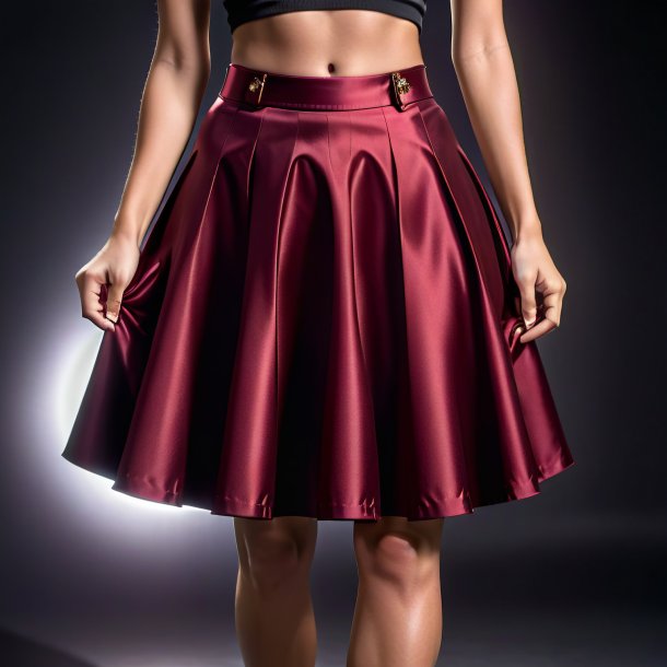 Photography of a maroon skirt from metal