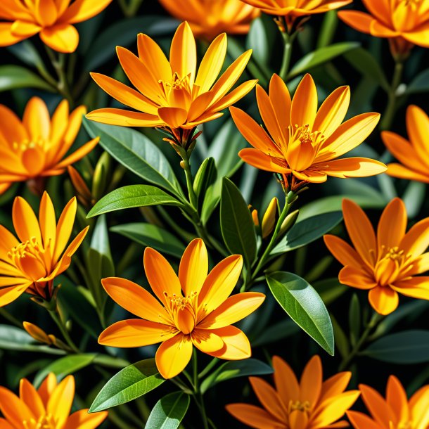 Clipart d'un ulex-gallii orange