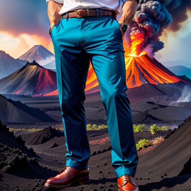 Picture of a mol in a trousers in the volcano