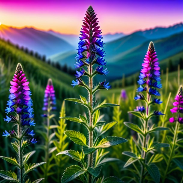 Foto de un magenta bugloss