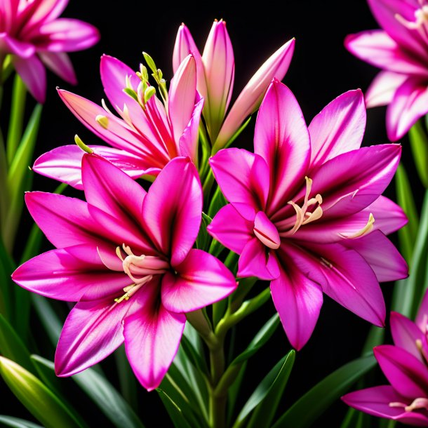 Photography of a magenta tuberose