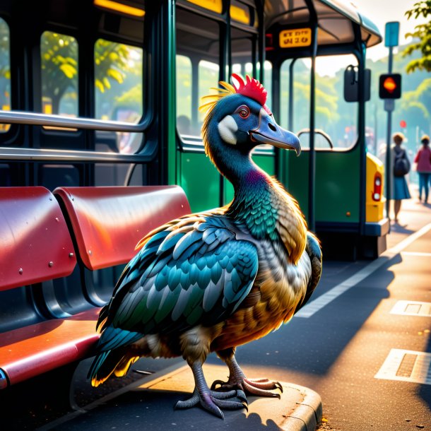 De um descanso de um dodô na parada de ônibus