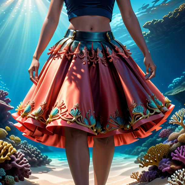 Illustration of a coral skirt from metal