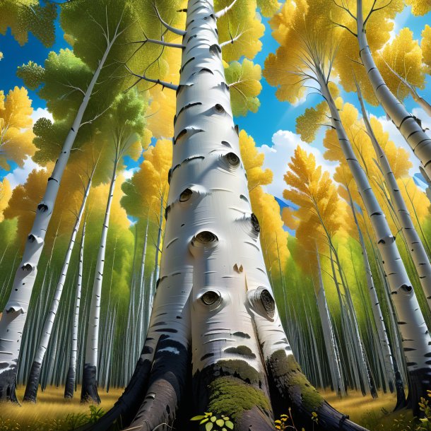 Illustration of a ivory aspen