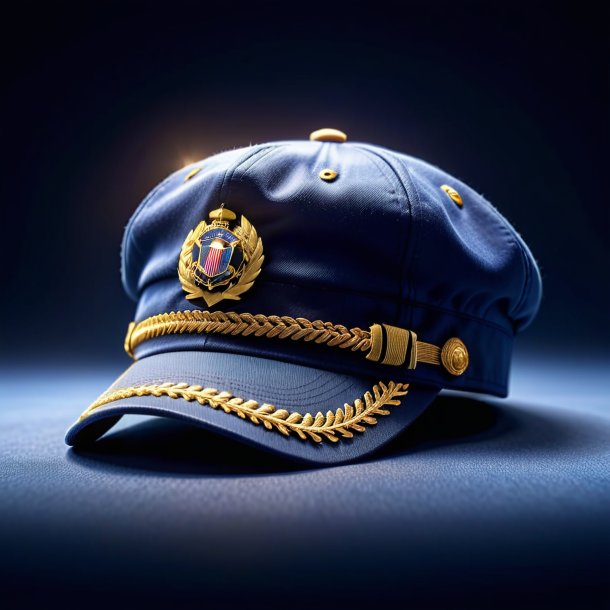 Illustration d'une casquette bleu marine de gypse