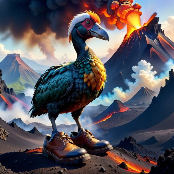 Pic of a dodo in a shoes in the volcano