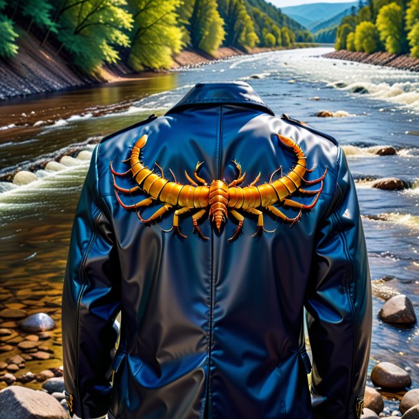 Image of a centipede in a jacket in the river