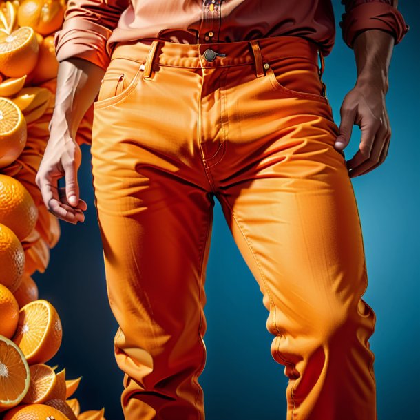 Picture of a orange jeans from gypsum