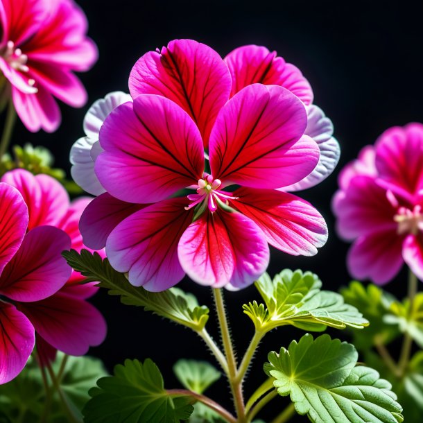 "image of a fuchsia geranium, clouded"