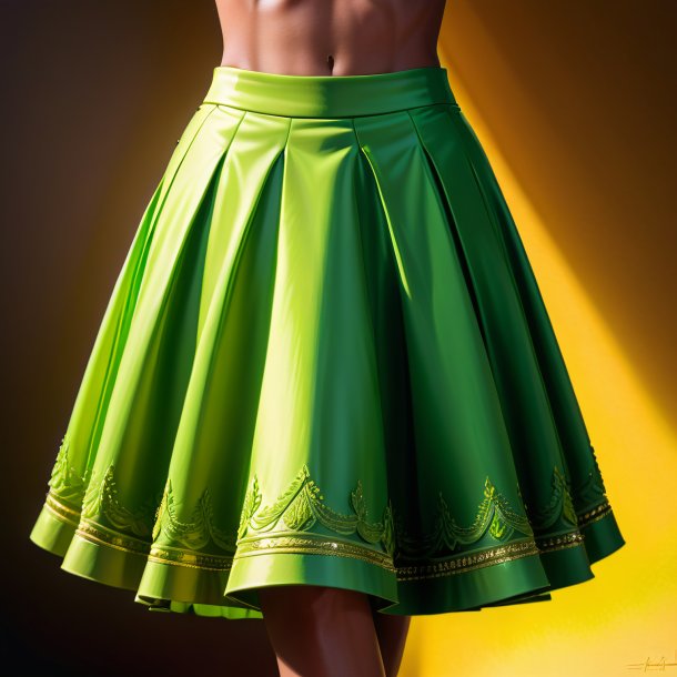 Sketch of a lime skirt from clay