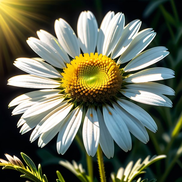 "sketch d'une vieille marguerite, sauvage"