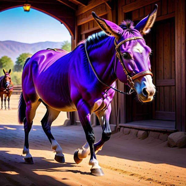 Pic of a purple dancing mule