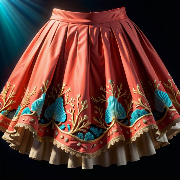 Drawing of a coral skirt from wood