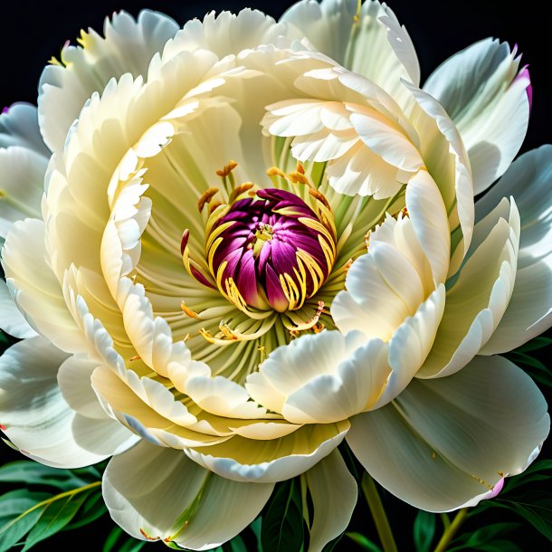 Imagery of a ivory peony