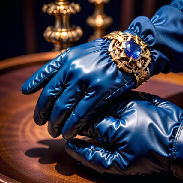 Pic of a navy blue gloves from iron