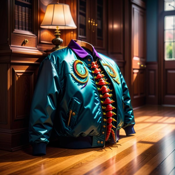 Photo of a centipede in a jacket in the house