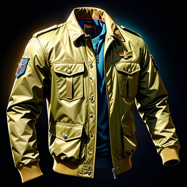 Sketch of a khaki jacket from iron