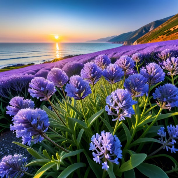 Retrato de una lavanda de mar plateada