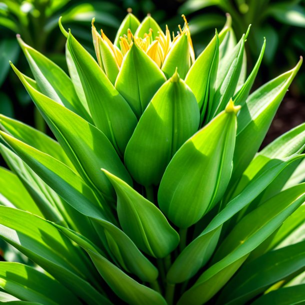 Imagen de una tuberosa verde guisante