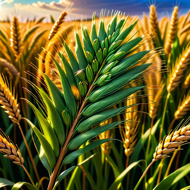 Picture of a wheat cap from clay