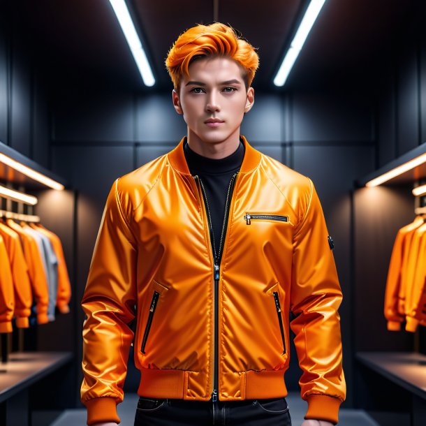 Foto de una chaqueta naranja de yeso