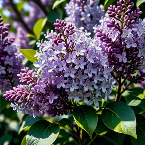 Portrait of a silver lilac