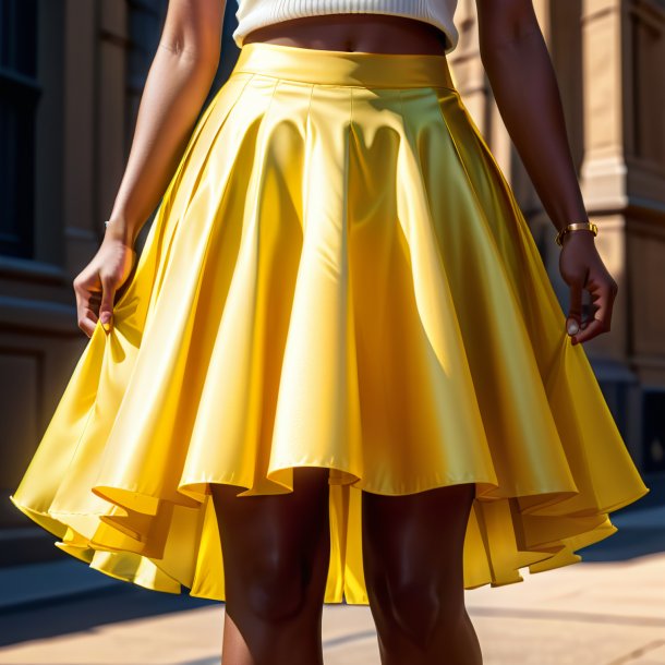 Illustration of a yellow skirt from polyethylene