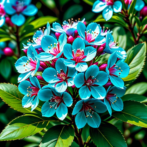 Imagery of a cyan kalmia