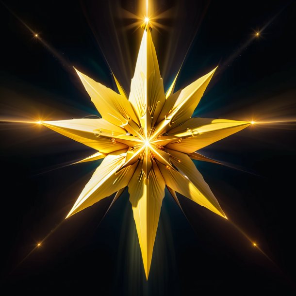 Imagery of a yellow star of bethlehem