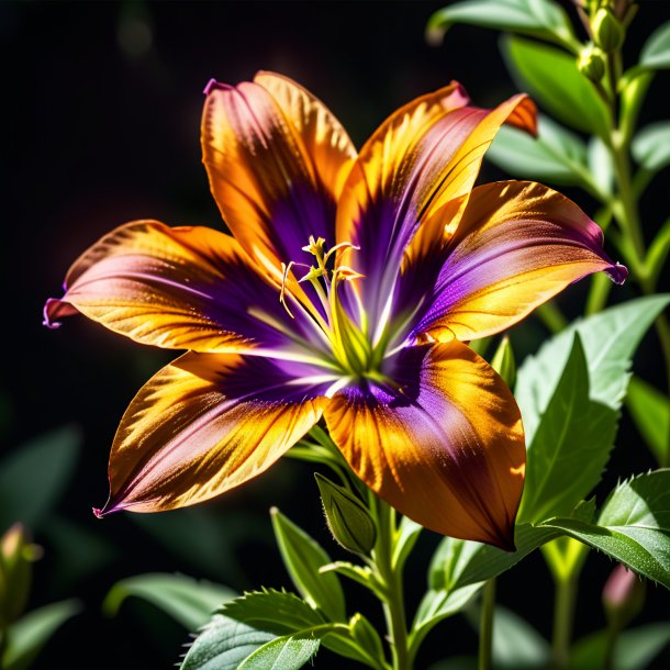 Depicting of a brown bellflower